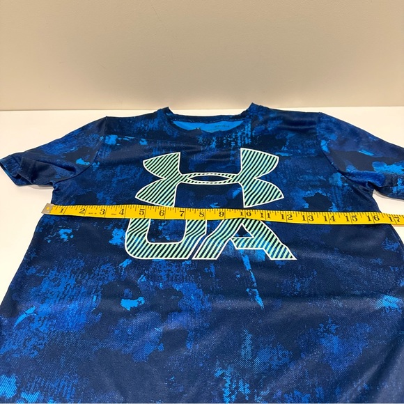 Under Armour Youth Boys Heat Gear T-Shirt, Blue Size L - Picture 3 of 4